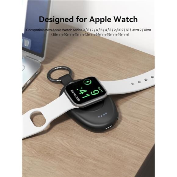 Apple Watch Charger,Portable iWatch Charger Wireless Magnetic 1400mAh PowerBank - Picture 2 of 7